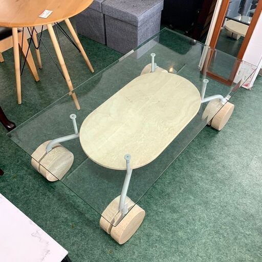 トラバーチン リビングテーブル 幅130cm 奥70cm 高さ70cm センター