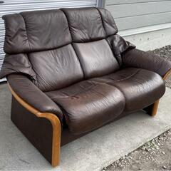 エコーネス 2人掛けソファ ストレスレス エルドラド ブラウン系 レザー