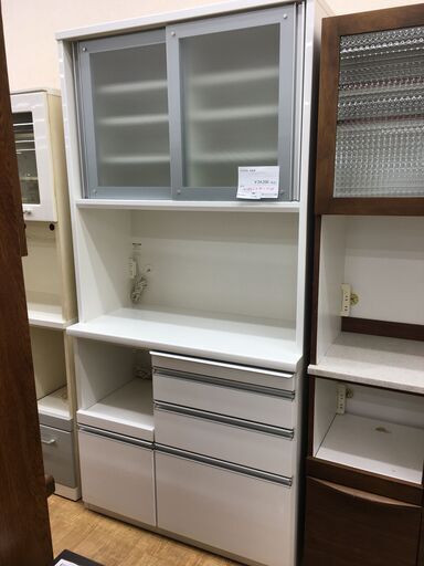 ★ジモティ割あり★ 松田家具 食器棚  W100×D49×H207 クリーニング済み SJ6756