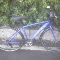 整備済み中古自転車　700ｘ38　税別￥17.800-　アルミフレーム　外装７段　マットブルー821　美車