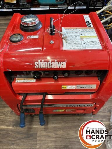 【引き取り限定】【中古】新ダイワ EGW160M-I ガソリンエンジン発電機兼用溶接機 160A 発電能力:3.2KVA / 100V