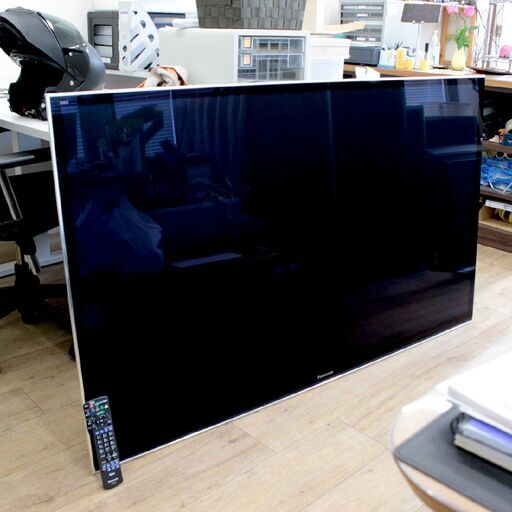 T116)【訳あり/東京・神奈川限定配送】パナソニック プラズマテレビ スタンド無し TH-P65ZT5 65型 2012年製 縦線あり ビエラ Panasonic TV