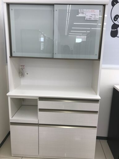 ★ジモティ割あり★ 松田家具 レンジボード ホワイト H206×D49×W118 クリーニング済み HJ4131