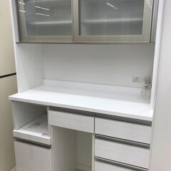 ★ジモティ割あり★ NITORI レンジボード ホワイト H190×D44.5×W100 クリーニング済み HJ3324 ☆ジモティ割あり☆ レンジボード （NITORI）ホワイト H190.5×D51×W120
