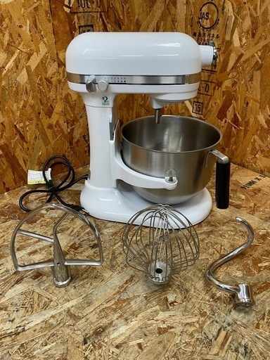 C(6604)キッチンエイド スタンドミキサー KSM7WH 6.9L 100V 400W W270D340H415 中古品 業務用 動作品 厨房機器 飲食店 店舗用品