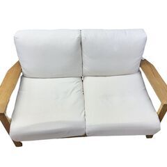 無印良品 ソファ フェザー ポケットコイル 2シーター 木製