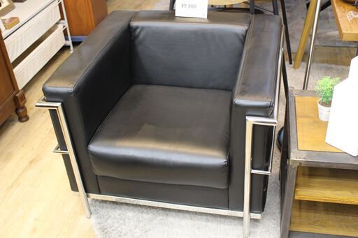 【川崎市宮前区リサイクルオフ】リプロ　一人用ソファー　ブラック
