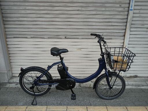 美品☆[Panasonic]SW 20吋 電動アシスト自転車 変速なし/アルミ/8.0Ahバッテリー+充電器+キー2本(マットネイビー)