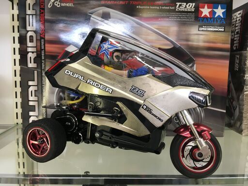 TAMIYA 1/8 電動RCバイク デュアルライダー T3-01 中古