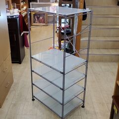 廃盤 希少 MUJI 無印良品 ガラス棚 5段 スチールユニット