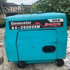 発電機 中古 エンジン デンヨー ニューパワー GA-2600SSM 100V 60Hz 2.6KVA 防音型 15Lタンク