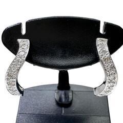 ウェーブ ダイヤモンド 0.13/0.13ct ピアス K18WGホワイトゴールド 18 