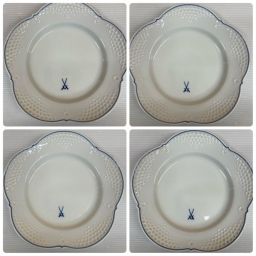 【未使用品】Meissenマイセン❤︎ケーキ皿・６枚セット❤︎剣マーク❤︎ドイツ製 未使用品】Meissenマイセン❤︎ケーキ皿・6枚セット❤︎剣マーク