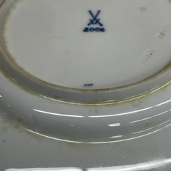 s0821606 マイセン meissen ホワイトリーフ 洋食器 双剣 皿 カフェ インテリア ブランド プレート 食器 ホワイト ドイツ 未使用 中古品