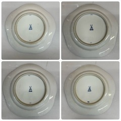 s0821606 マイセン meissen ホワイトリーフ 洋食器 双剣 皿 カフェ インテリア ブランド プレート 食器 ホワイト ドイツ 未使用 中古品