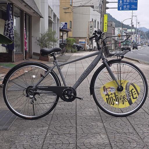 【新車】自転車 27インチ スポーツタイプ カゴ付き 6段変速付き