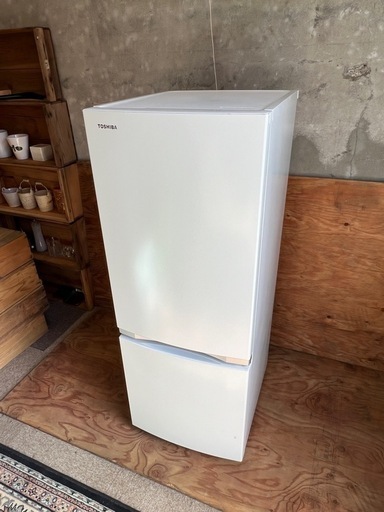 【中古使用年数6ヶ月】TOSHIBA 2ドア冷蔵庫 153L 2020年製