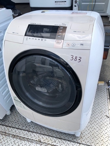 NO 383 福岡市内配送設置無料✨  BD-V3700L-C ドラム式洗濯乾燥機 ビッグドラム ライトベージュ [洗濯9.0kg /乾燥6.0kg /ヒートリサイクル乾燥 /左開き]