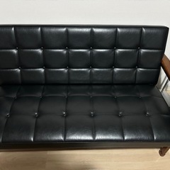 引取限定】カリモク60 Kチェア 2シーター 黒