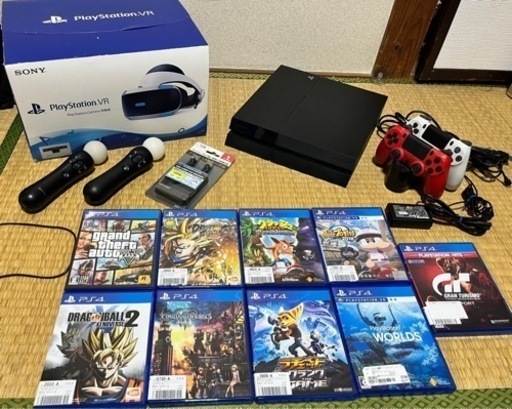 激安‼️ps4本体、VR本体、コントローラ2本、ソフト9本、付属品多数☝️