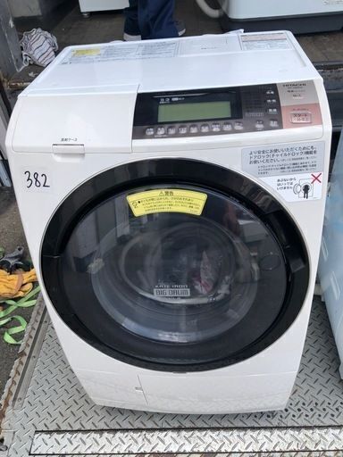 NO 382 福岡市内配送設置無料✨　日立 HITACHI ビッグドラム ななめ型ドラム式洗濯乾燥機（11.0kg） 左開き ライトベージュ BD-S8800L