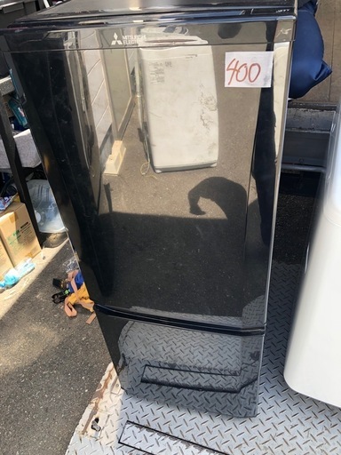 NO 400 福岡市内配送設置無料✨  2ドア冷蔵庫 自動霜取りファン式 三菱 ブラック MR-P15EY-B 一人暮らし