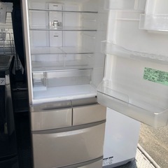 NO 396 🌈福岡市内配送設置無料✨🌈　日立 HITACHI ビッグ＆スリム60 冷蔵庫（415L） 右開き5ドア ソフトブラウン R-K42E T