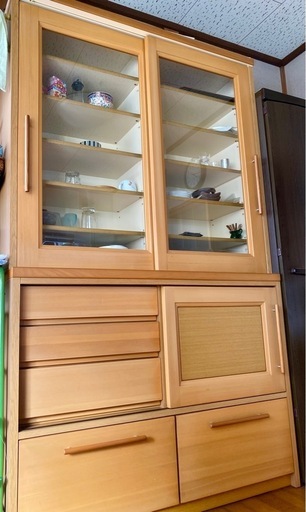 【決まりました】美品【大川家具】食器棚