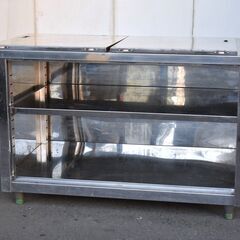 【ヤ取11/16終了】≪yt1573ジ≫ ステンレス製 キャビネット作業台 幅120cm 奥行80cm 脚部難あり/現状品 戸棚/店舗/設備/工作/DIY/ガレージ/中古厨房機器/宮城県仙台市 60715-16 ヤ取】≪yt1573ジ≫ ステンレス製 キャビネット作業台 幅120cm 奥行80cm 脚