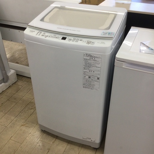【✨未使用品❗️たっぷり9kg洗い❗️高濃度クリーン浸透❗️ほぐし仕上げ❗️洗いが見えてお手入れしやすいガラストップ❗️✨】参考価格¥69,970円　AQUA／アクア　9kg洗濯機　AQ W-V9N   2022年製