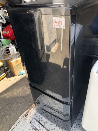 NO 400 北九州市内配送設置無料✨ 2ドア冷蔵庫 自動霜取りファン式 三菱 ブラック MR-P15EY-B 一人暮らし（