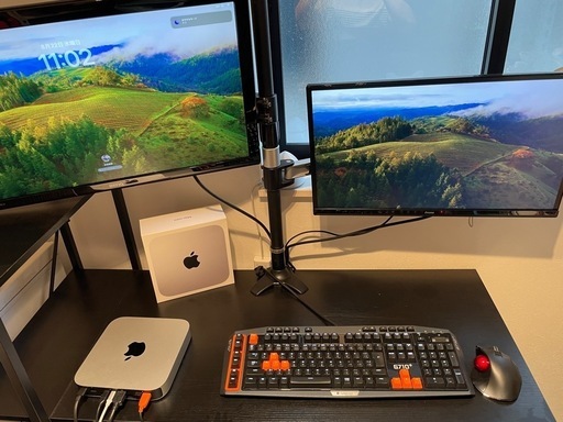 Mac mini M1 モニター2枚　すぐ使えます