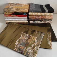 帯　着物　成人式　など　冠婚葬祭　まとめ売り　まとめて　13枚　大量　生地　布　リメイク　手芸　はぎれ　ハギレ　パッチワーク　和服　和装　結婚式　入学式　卒業式　　