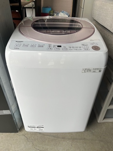 ２０２２年製　ＳＨＡＲＰ　全自動洗濯機　７．０ｋｇ　ホワイト　シャープ　槽クリーン　簡易乾燥機能　ＥＳ－ＧＶ７Ｆ