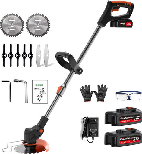☆★新品未使用★☆ 電動 草刈り機 充電式 21V 1800W コードレス軽量 大容量バッテリー