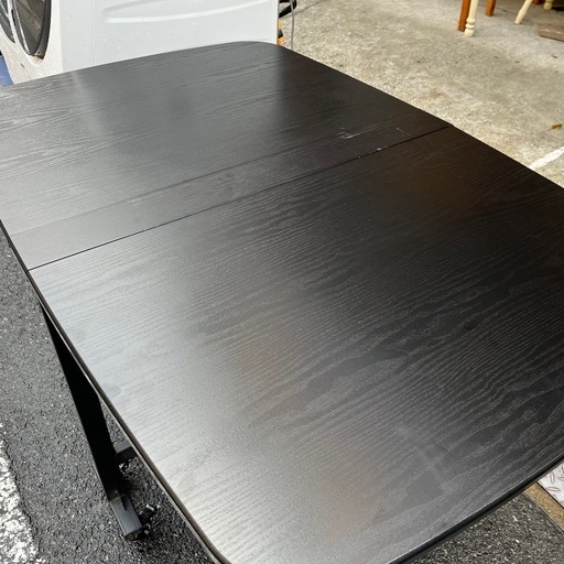 《売約済》【武蔵小山店】  バタフライテーブル 折りたたみテーブル ダイニングテーブル ブラック シック 黒 キャスター付き 品川区 リサイクルショップ ランバールーム 武蔵小山店 武蔵小山パルム 戸越銀座