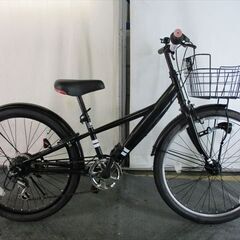 Ｄ721　★16800円★整備済み 中古子供自転車 【24インチ　黒 】