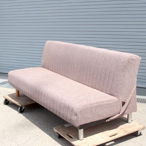 T247) 【脚1つ別メーカー】フランスベッド スイミー M2 ソファベッド 3人掛け ハイタイプ 幅190cm ベージュ ファブリック スプリング 3P