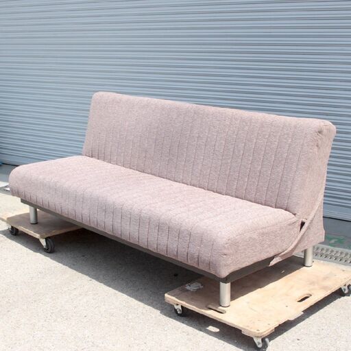 T246) フランスベッド スイミー M2 ソファベッド 3人掛け ハイタイプ 幅190cm ベージュ ファブリック 高密度スプリング 3P 3S FrancBed