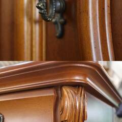 ※10/11価格改正　800)LYNN HOLLYN リンホーリン オバールドアチェスト リビングキャビネット 収納 天然木 無垢材 箪笥 参考27万 タンス ブラウン GMGH96