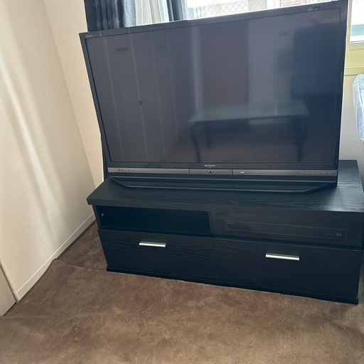 43型テレビ　テレビ台　レコーダー　3セット