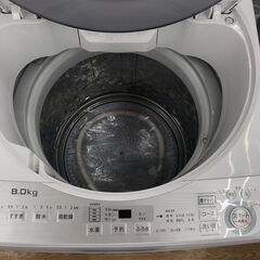 ☆ジモティ割あり☆ SHARP 洗濯機 8.0kg 年式2018 動作確認／クリーニング