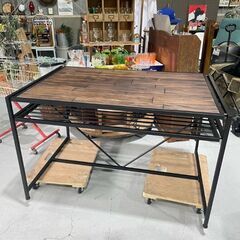 ☆GRANT ダイニングセット☆ 4人掛け 天然木 スチール 5点セット