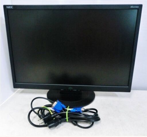 ①NEC　液晶モニター　LCD-AS221WM　動作良好　22型　ワイド　液晶ディスプレイ　PCモニター　22インチ　ブラック