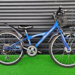 北見市発】GENERATOR ジュニア自転車 F170171247 22インチ 7段ギア 青