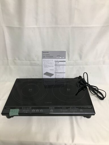 【北見市発】ヤマダ YAMADA IH調理器 YIH02EK 2023年製 1400W 黒 新生活 一人暮らし (E2978awraY)