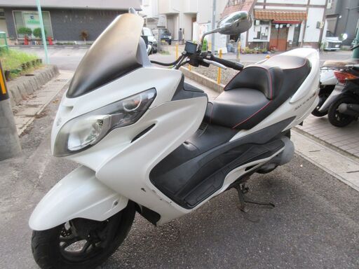 スカイウェイブ250タイプS　社外マフラー　バッテリー新品　ホワイト　CJ44A