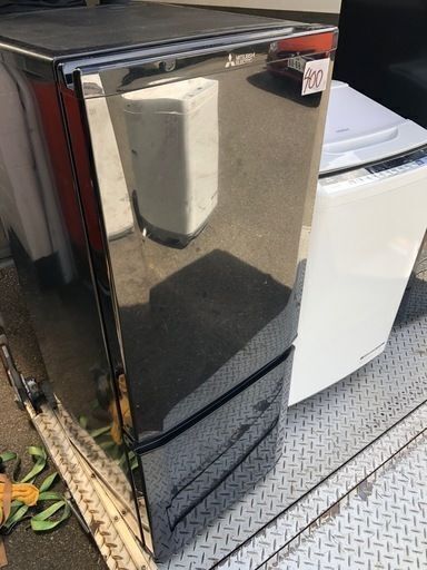 NO 400 福岡市内配送設置無料✨人気 2ドア冷蔵庫 自動霜取りファン式 三菱 ブラック MR-P15Z-B 一人暮らし