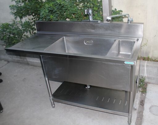 TANICO タニコー ステンレス シンク 厨房用品 業務用 幅152cm Used・キレイ