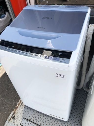 NO 395 福岡市内配送設置無料✨　日立 全自動洗濯機 ビートウォッシュ 7kg ブルー BW-V70B A